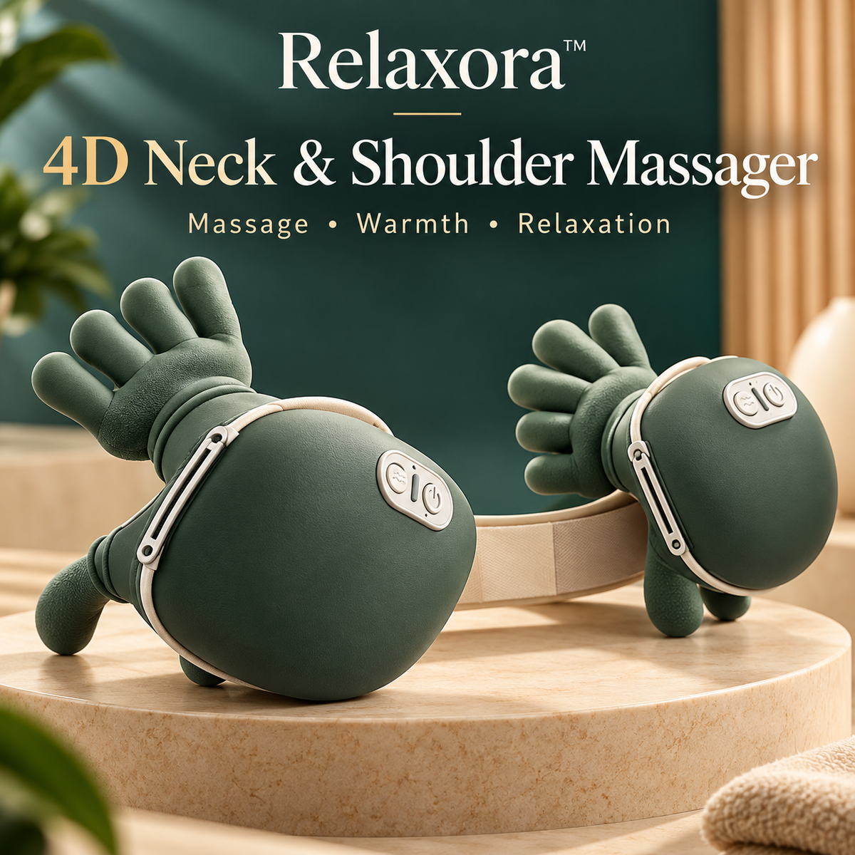 Relaxora™ 4D Heated Neck & Shoulder Massager